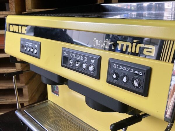 Unic Rumba 2 group Coffee Machine Yellow Refurbished Espresso Equipment Custom Paint